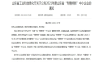 喜讯!热烈祝贺我公司获批山东省专精特新中小企业荣誉称号